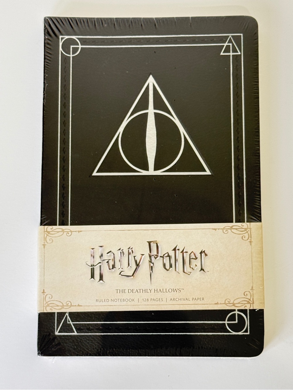 Harry Potter The Deathly Hallows Black Ruled Notebook 128 pages archival paper